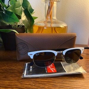 Ray-Ban Classic White and Black Sunglasses